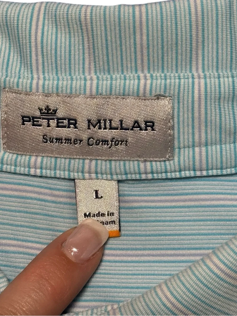 Lot of 2 Peter Millar summer comfort Men's large golf polos - Picture 2 of 9